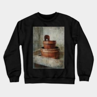 Still Life With Wooden Bucket Crewneck Sweatshirt